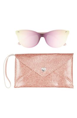 Capelli New York Kids' Sunglasses & Case Set in Rose Gold