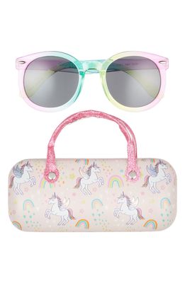 Capelli New York Kids' Unicorns & Rainbows Sunglasses & Case Set in Pink Cmbo