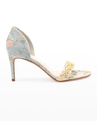 Cappy Floral Jacquard Pearly Sandals