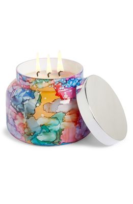 Capri Blue Volcano Rainbow Watercolor Jumbo Jar Candle in Multi