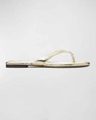 Capri Metallic Flip Flop Sandals