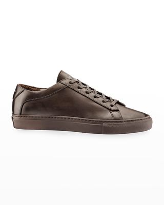 Capri Mixed Leather Low-Top Sneakers
