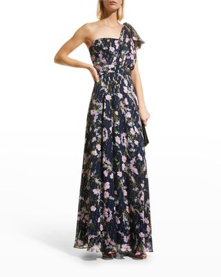 Caprina Floral One-Shoulder Maxi Dress