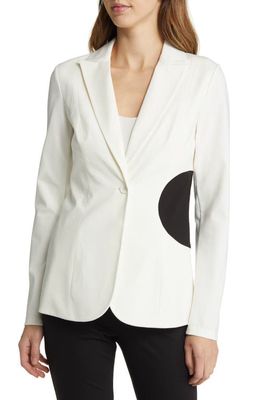 CAPSULE 121 The Ursula Polka Dot Detail Jacket in Ivory With Black Orb
