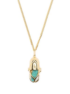 Capsule Eleven Capsule Turquoise pendant necklace - Gold