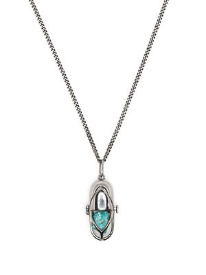 Capsule Eleven Capsule Turquoise pendant necklace - Silver