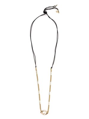 Capsule Eleven chain and cord necklace - Gold