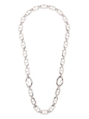 Capsule Eleven chunky-chain pearl-embellished necklace - Silver
