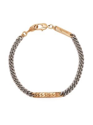 Capsule Eleven engraved-logo chain bracelet - Gold