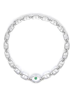 Capsule Eleven Eye Opener Capsule Link onyx-stone necklace - Silver