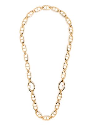 Capsule Eleven pearl-embellished chain necklace - Gold