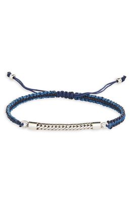 Caputo & Co. Men's Bali Chain Macramé Bracelet in Blue Combo