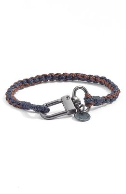 Caputo & Co. Men's Braided Two-Tone Bracelet in Dark Navy Combo