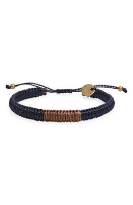 Caputo & Co. Men's Macramé Adjustable Bracelet in Navy Combo 