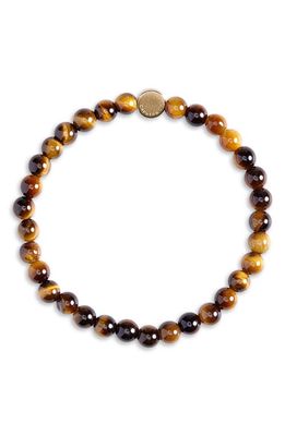 Caputo & Co. Men's Stone Bead Bracelet in Yellow Tiger Eye 