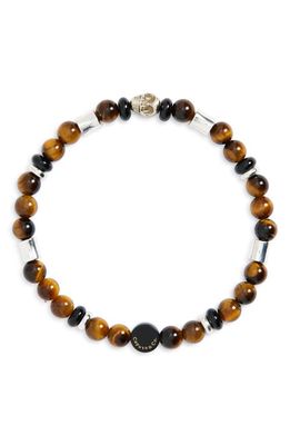 Caputo & Co. Men's Tiger's Eye Stretch Bracelet in Yellow Tiger Eye 