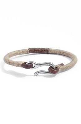 Caputo & Co. Men's Wrapped Leather Bracelet in Brown Combo