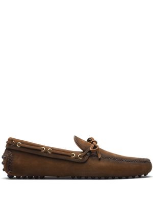 Car Shoe bow-detail leather boat shoes - Brown