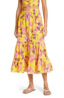 Cara Cara Floral Cotton Maxi Skirt in Nippon Buttercup