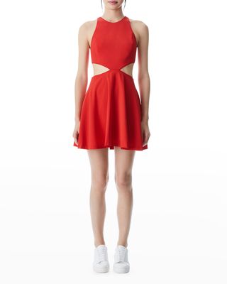 Cara Cutout Fit-&-Flare Mini Dress