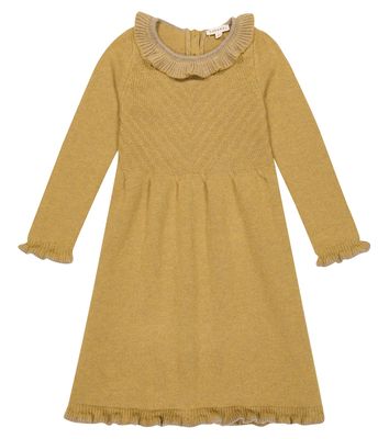 Caramel Amberley wool-blend dress