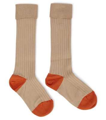 Caramel Baby Child Rib cotton-blend socks