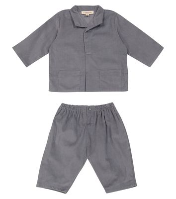 Caramel Baby Flollis cotton pajama set