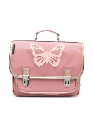 Caramel butterfly-patch backpack - Pink