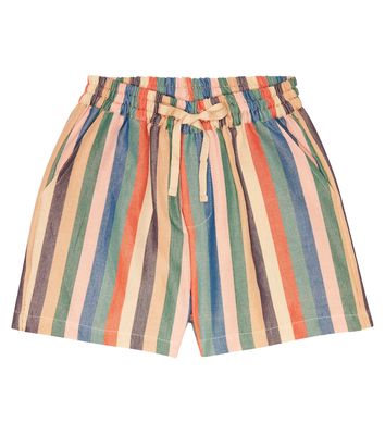 Caramel Pepper striped cotton shorts