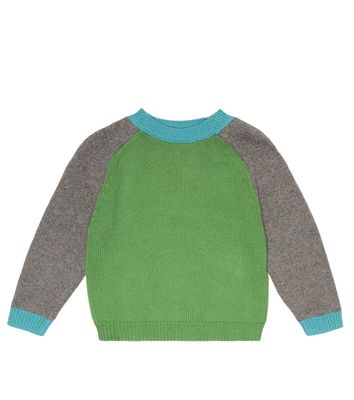 Caramel Poa colorblocked cotton-blend sweater