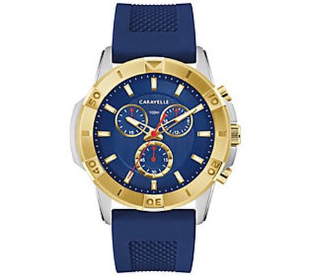Caravelle by Bulova Men's Blue Strap Chronograp h Watch