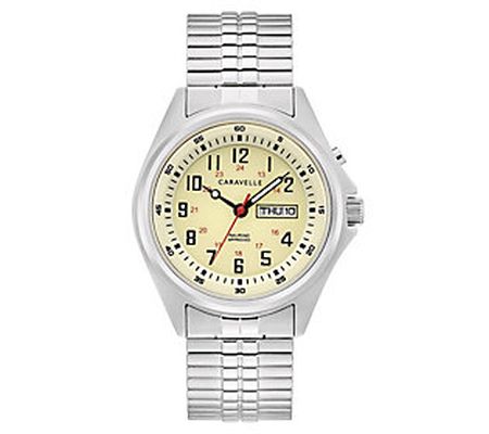 Caravelle by Bulova Men's Stainless Steel Expan sion Band Watch