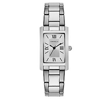 Caravelle by Bulova Women's Stainless Rectangl e Case Watch