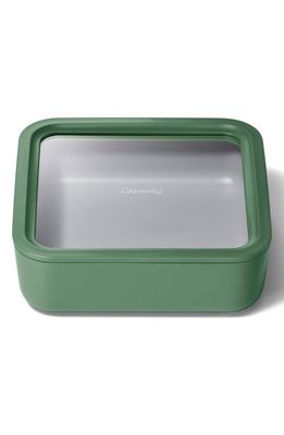 CARAWAY 10-Cup Glass Food Storage Container in Sage