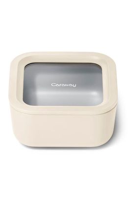 CARAWAY 4.4-Cup Glass Food Storage Container in Cream