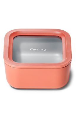 CARAWAY 4.4-Cup Glass Food Storage Container in Perracotta