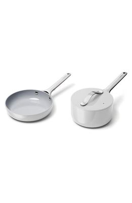 CARAWAY Nonstick Ceramic Mini Fry Pan & Sauce Pan Set in Gray