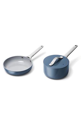 CARAWAY Nonstick Ceramic Mini Fry Pan & Sauce Pan Set in Navy