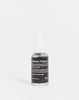 Carbon Theory Charcoal, Tea Tree Oil & Vitamin E Overnight Detox Serum 30ml-No color