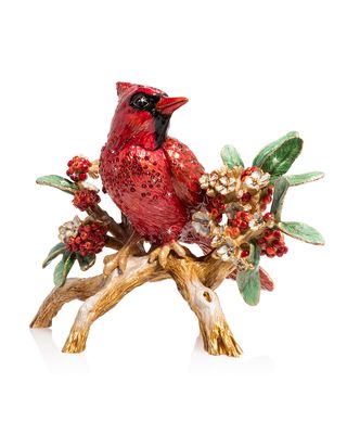 Cardinal on Branch Figurine