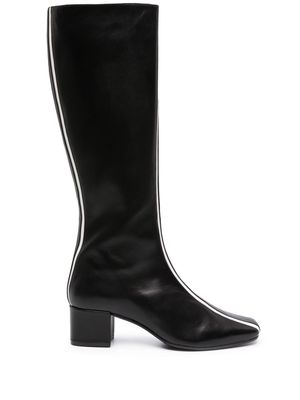 Carel Paris 45mm stripe-detailing leather boots - Black