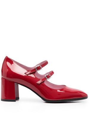 Carel Paris double-strap mid-heel pumps - Red