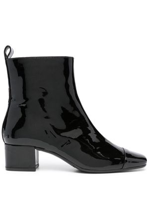 Carel Paris Estime 45mm patent-finish boots - Black