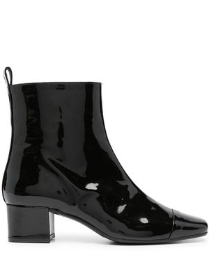 Carel Paris Estime patent-leather ankle boots - Black