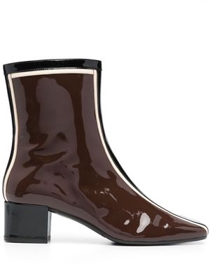 Carel Paris Soho 45mm striped boots - Brown