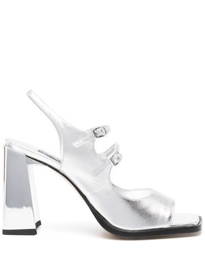 Carel Paris Vendôme 95mm metallic leather sandals - Silver
