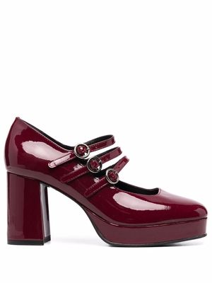 Carel Pigalle 85mm patente leather pumps - Red