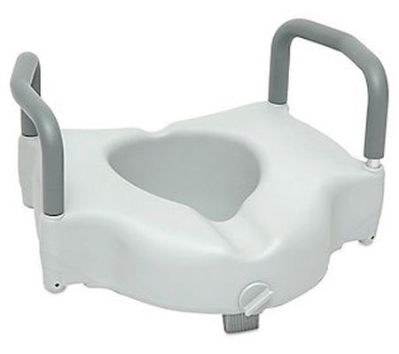 Carex ProBasics Raised Toilet Seat w/ Lock and Padded Arms