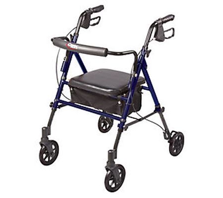 Carex Step-n-Rest Rollator with Padded & Adjust able Seat
