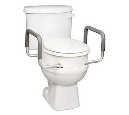 Carex Toilet Seat Elevator with Handles for Sta ndard Toilets